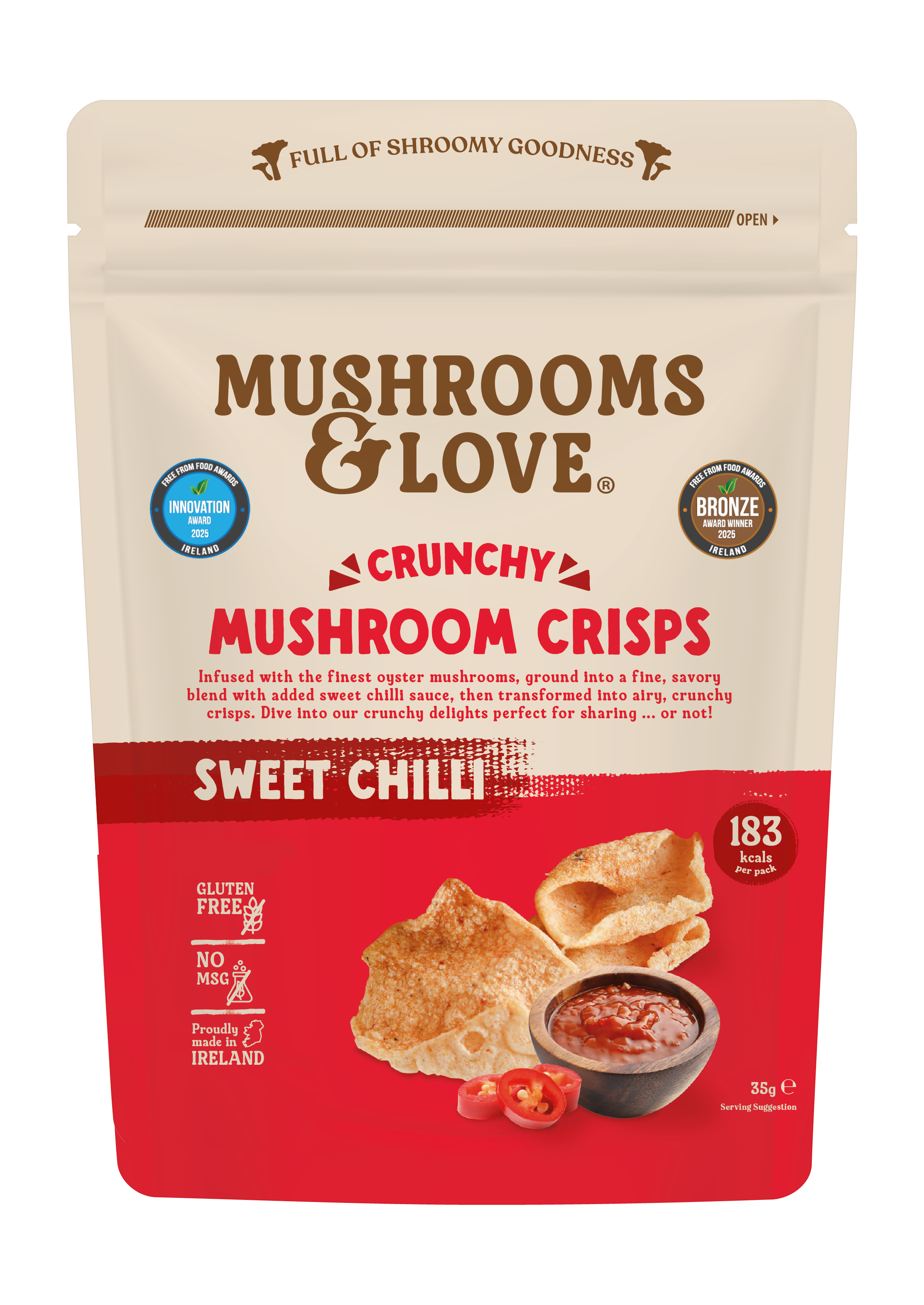 Sweet Chilli Mushroom Crisps | Gluten Free Snack – Mushrooms & Love