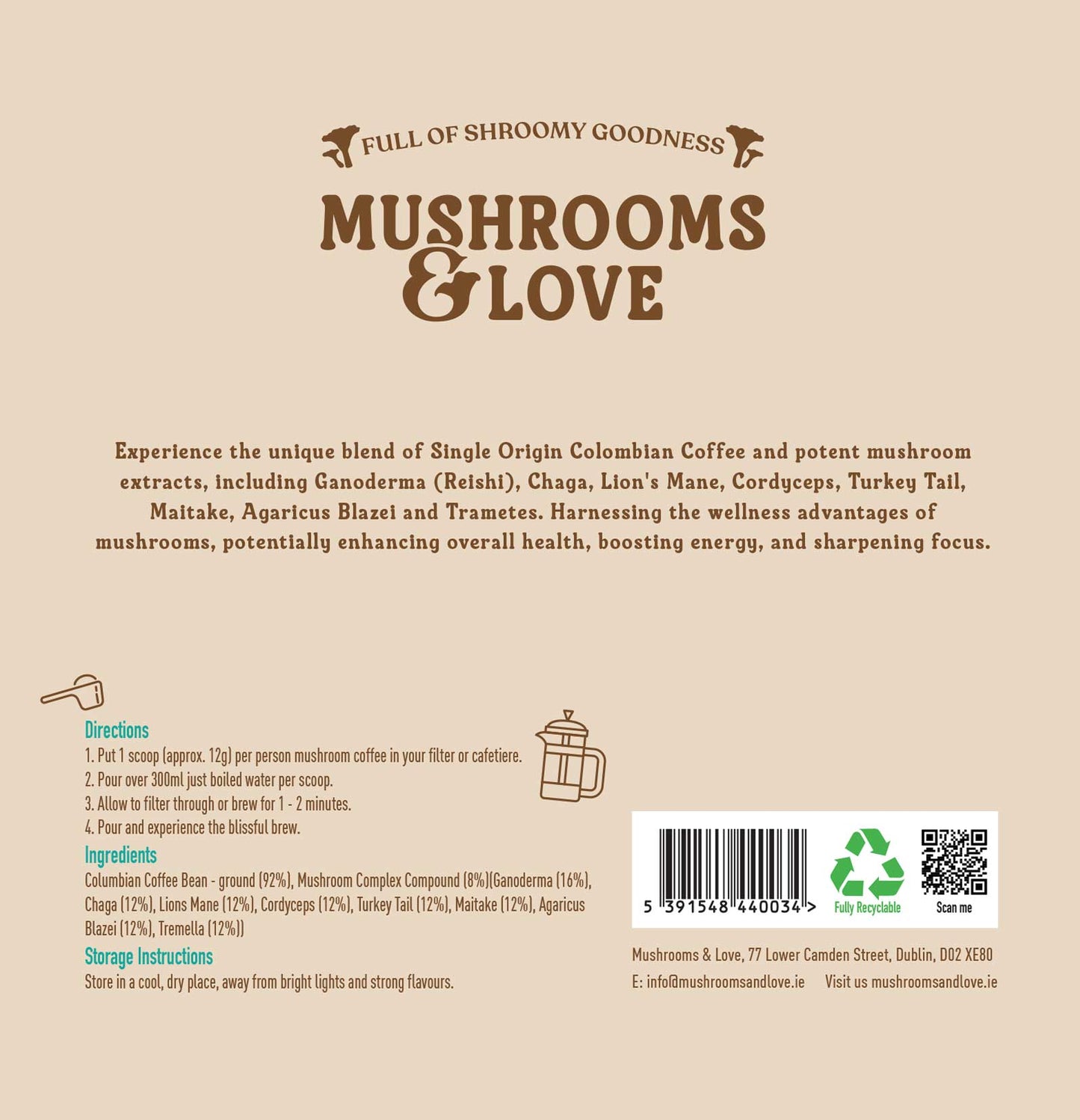 Blissful Mushroom Coffee 